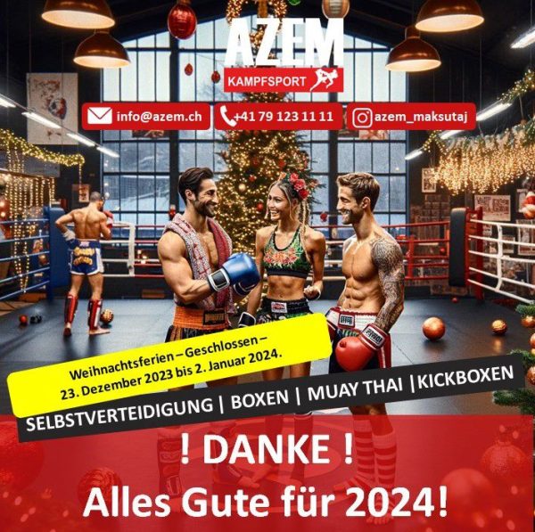 Azem Kampfsport Winterthur und Wil Weihnachten