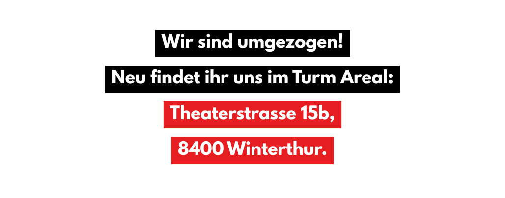 AZEM Kampfsport Umzug Poster – Neuer Standort im Turm Areal, Theaterstrasse 15b, 8400 Winterthur