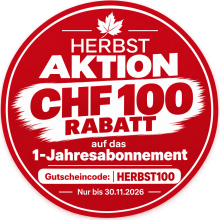 Rote Herbstaktion mit 100 CHF Rabatt